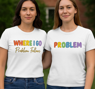 Pärchen t-shirts lgbt wo ich hingehe folgen probleme - TenStickers
