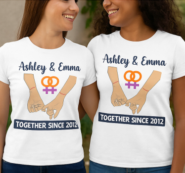 Pärchen t shirts lgbt zusammen seit - TenStickers