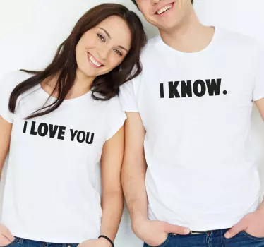 Pärchen t shirts liebesbotschaft gemeinsam - TenStickers