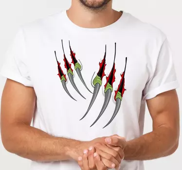 Pärchen t shirts mit furchtbarem krallenprint - TenStickers