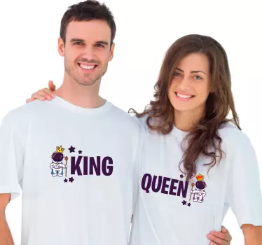 Pärchen t shirts mit königlichem thema - TenStickers