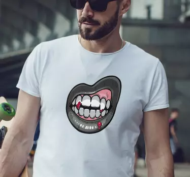 Pärchen t shirts mit kräftigem lippenmotiv - TenStickers