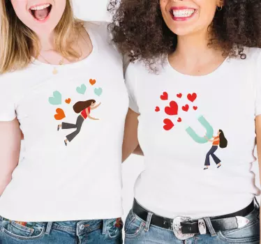 Pärchen t shirts mit liebesanziehungszauber - TenStickers