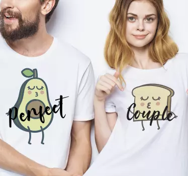 Pärchen t shirts perfektes avocado paar - TenStickers