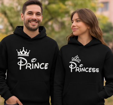 Pärchen t shirts prinz und prinzessin - TenStickers