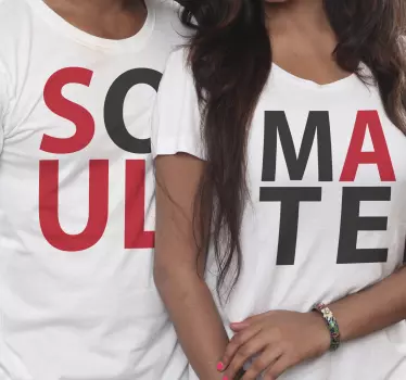 Pärchen t shirts seelenverwandte verbindung - TenStickers