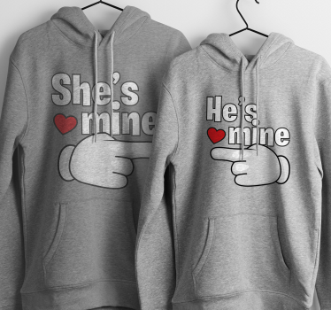 Partner Pullover Sie ist mein - TenStickers
