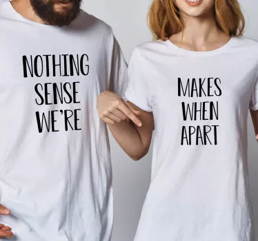 Pärchen t shirts sinnvoll getrennt - TenStickers