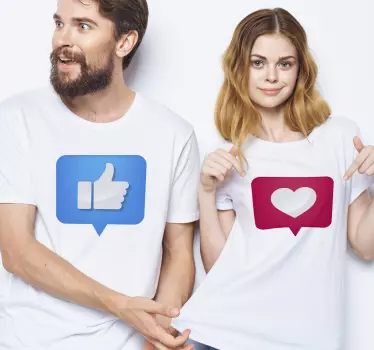Pärchen T Shirts social-media-match - TenStickers