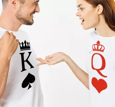 Pärchen t shirts spielkarten paar - TenStickers