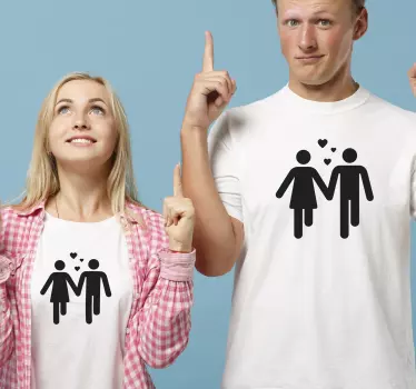 Pärchen t shirts süße paare händchen haltend - TenStickers