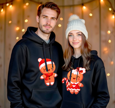 Pärchen T Shirts verliebtes lebkuchenpaar - TenStickers