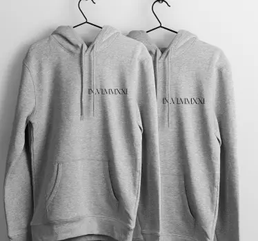 Römisches Datum Partner Pullover - TenStickers