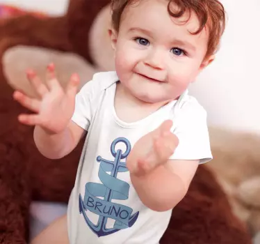 T-shirt baby anker mit namen - TenStickers