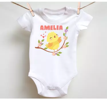 T-Shirt Baby benutzerdefinierte glückliches küken - TenStickers