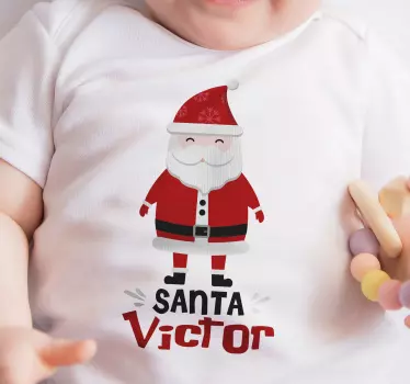 T-shirt baby fröhlicher weihnachtsmann victor - TenStickers