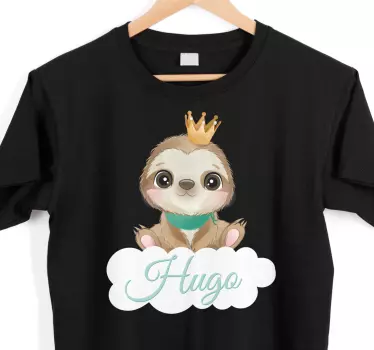 T-shirt baby mit gekröntem faultier-charakter - TenStickers