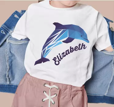 T-shirt baby mit geometrischer delfin-illustration - TenStickers