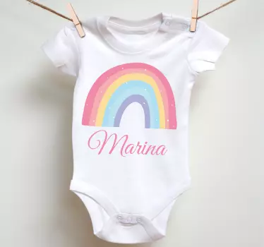 T-shirt baby regenbogen personalisierte babybekleidung - TenStickers