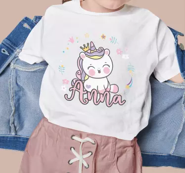 T-Shirt Baby skandinavisches einhorn mit namen - TenStickers