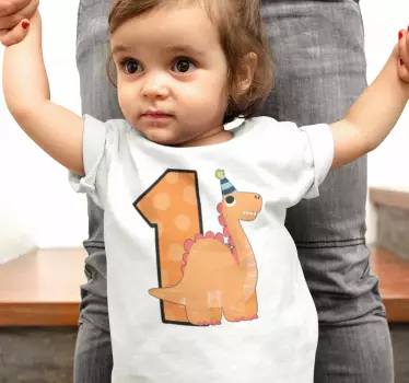 T-shirt baby süßer dinosaurier geburtstag - TenStickers
