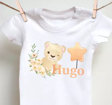 T-shirt baby süßer löwe mit stern - TenStickers