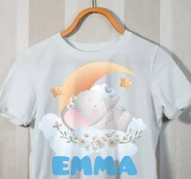 T-shirt baby süßes schlafendes elefantenmotiv - TenStickers