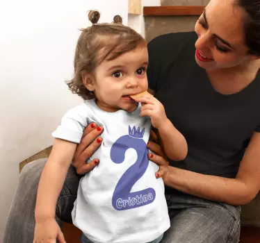 T-shirt baby zum 2. geburtstag feiern - TenStickers