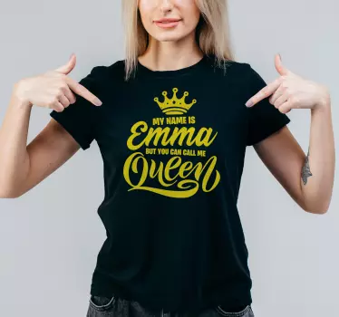 T-Shirt personalisierter Name Call me Queen - TenStickers