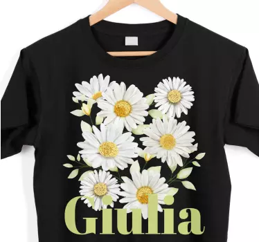 T-shirt mit namen florale personalisierte grafik - TenStickers