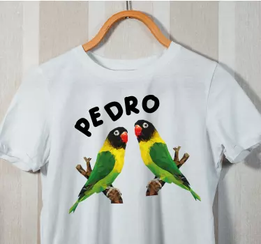 T-shirt mit namen lebhafte papageien grafik - TenStickers