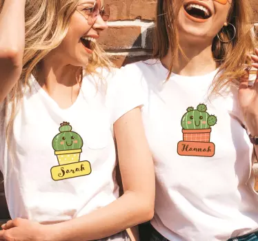 T-shirt mit namen personalisierte kaktus shirts - TenStickers