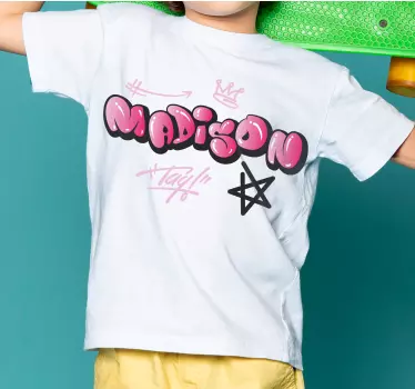 T-shirt mit namen personalisiertes namensdesign - TenStickers