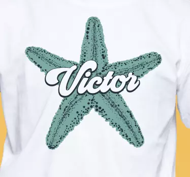 T-shirt mit namen seestern mit victor namen - TenStickers