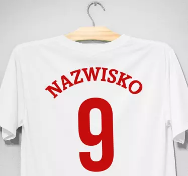 T-shirt mit namen und individueller sportnummer - TenStickers
