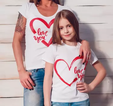 T Shirt Muttertag Benutzerdefinierten Namen herzen - TenStickers