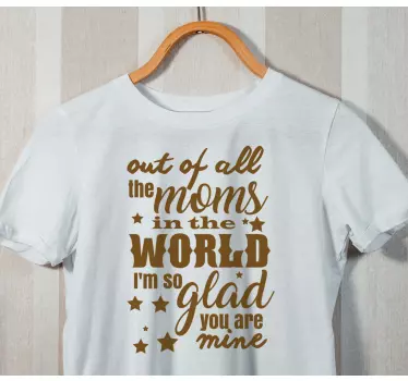 T Shirt Muttertag Goldfarben für - TenStickers