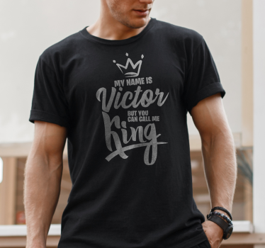 T-Shirt mit einem personalisierten Name - Call me King  - TenStickers