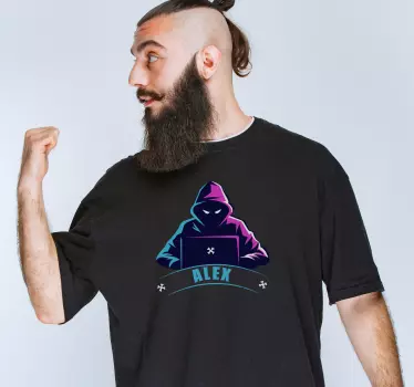 T-Shirts mit Namen Hacker - TenStickers