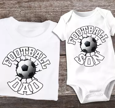 Vater Sohn T Shirt Fußballdesign - TenStickers
