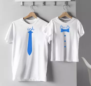 Vater Sohn T Shirt Krawatte mit Namen - TenStickers