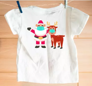 Vater und sohn t shirts festliches santa rentier duo - TenStickers