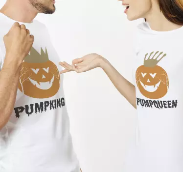 Vater und sohn t-shirts kürbis könig paar - TenStickers