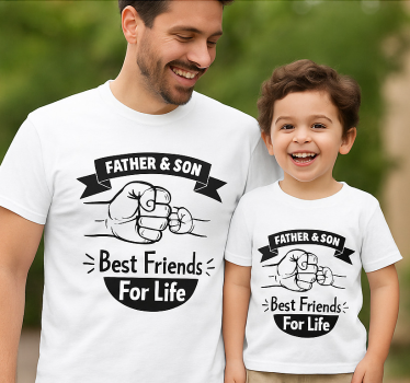 Vater sohn t shirt mit väterlichem fauststoß - TenStickers