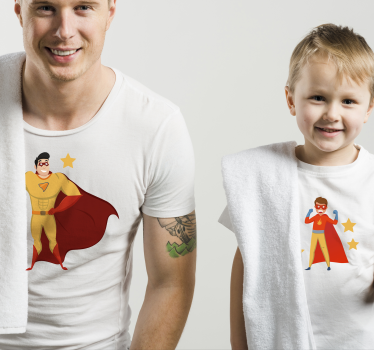 Vater und Sohn T Shirts superhelden-design - TenStickers