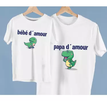 Vater und sohn t shirts süße dino liebe - TenStickers