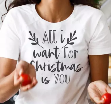 Weihnacht t shirt alles was ich zu weihnachten will - TenStickers