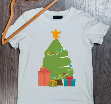 Weihnacht t shirt fröhlicher weihnachtsbaum - TenStickers