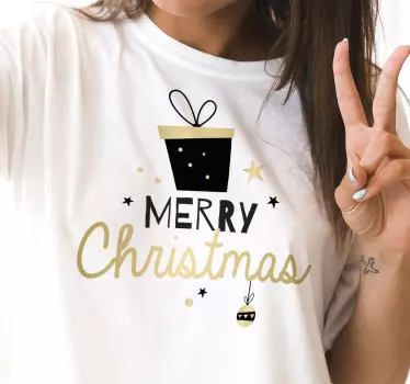 Weihnacht t shirt geschenkbox feier - TenStickers