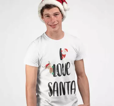 Weihnacht t shirt ich liebe den weihnachtsmann - TenStickers